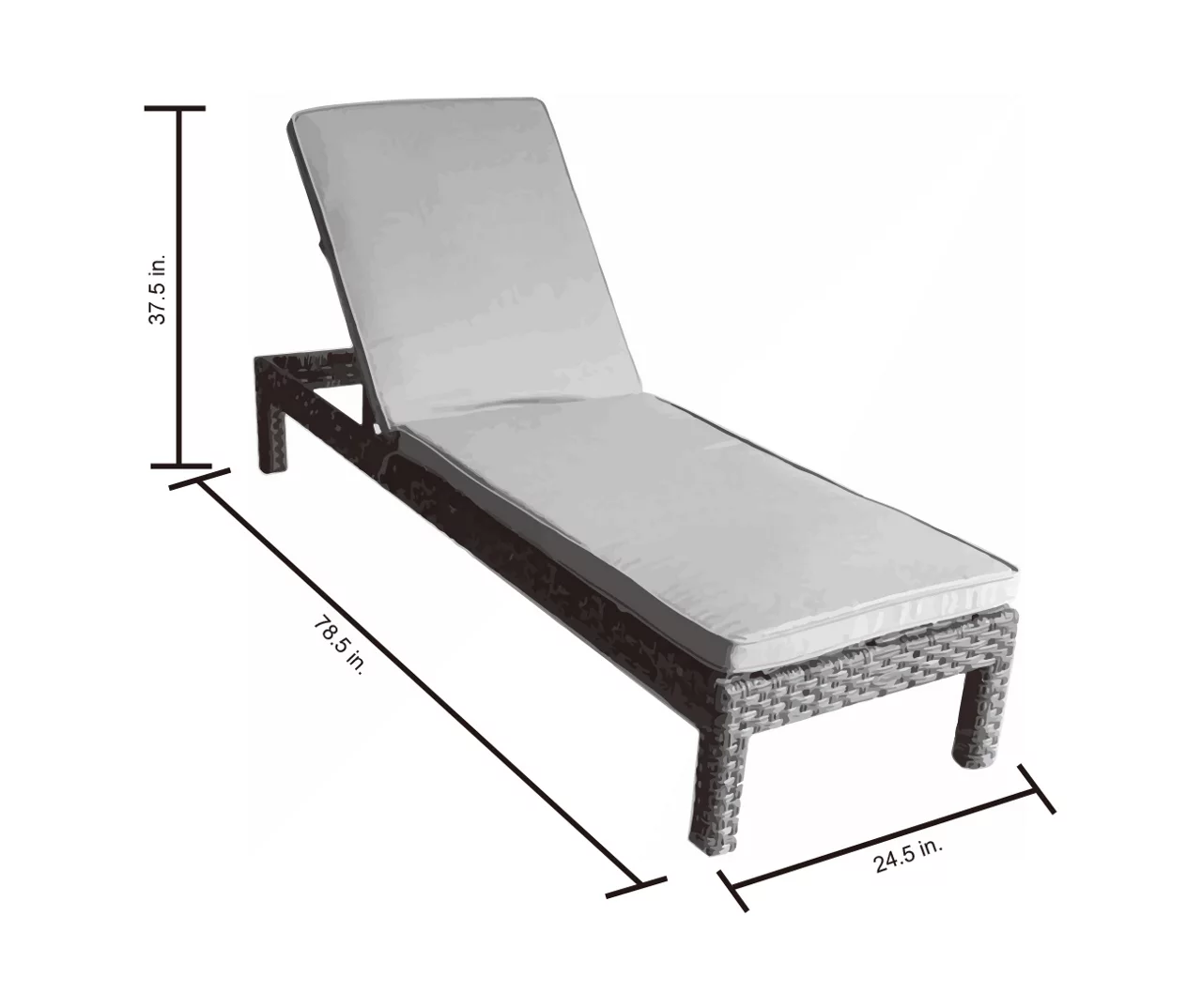Broyhill Eagle Brooke All-Weather Wicker Cushioned Chaise Lounger - Image 6
