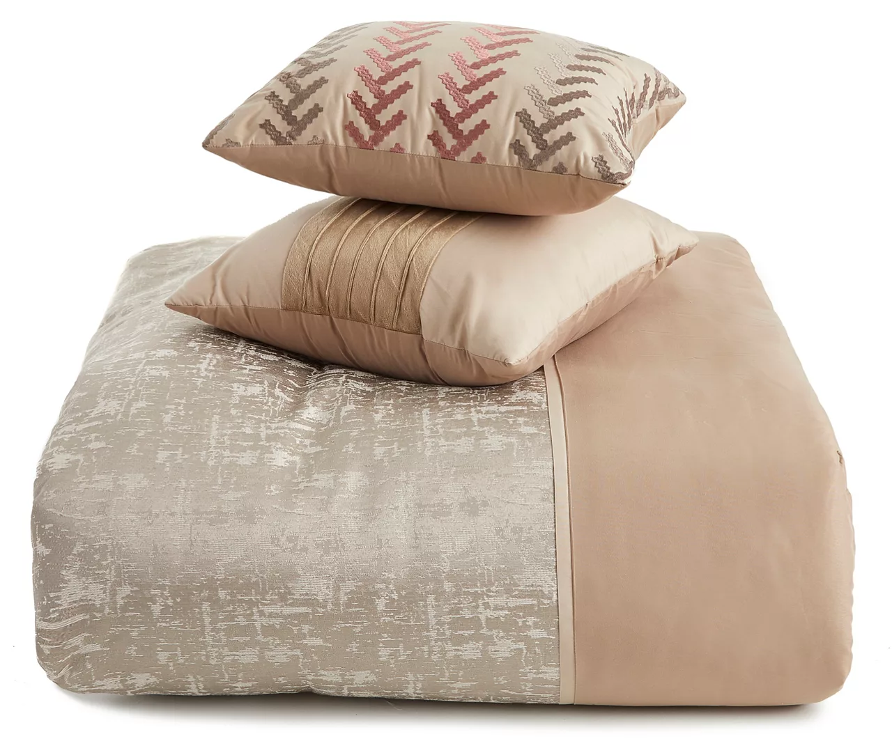 Broyhill Deline Hatched Tan 8-Piece Comforter Set - Image 2