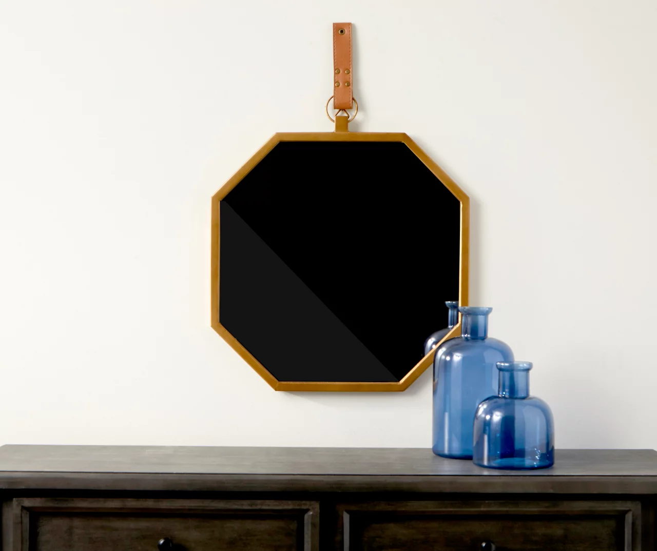 Gold Framed Octagonal Hanging Mirror - Image 4