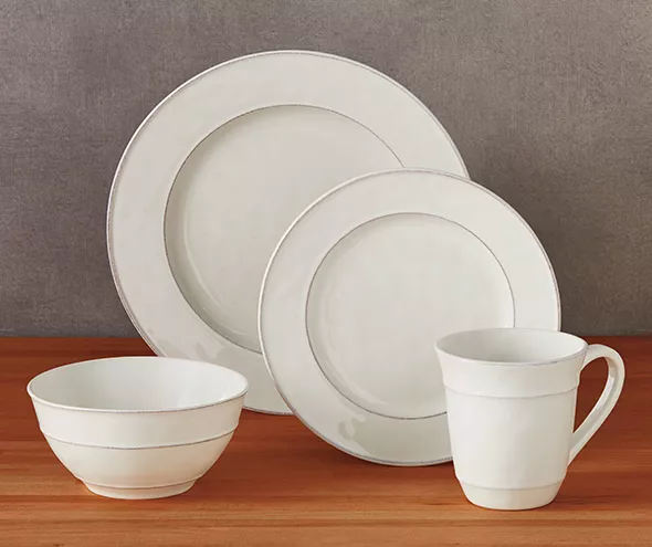 Cream Reactive 16-Piece Dinnerware Set - Image 2