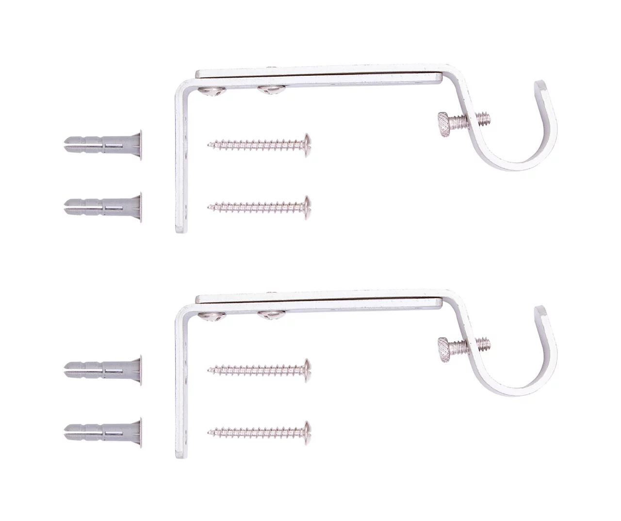 Legacy Satin Nickel Adjustable Curtain Rod Brackets, 2-Pack - Image 5