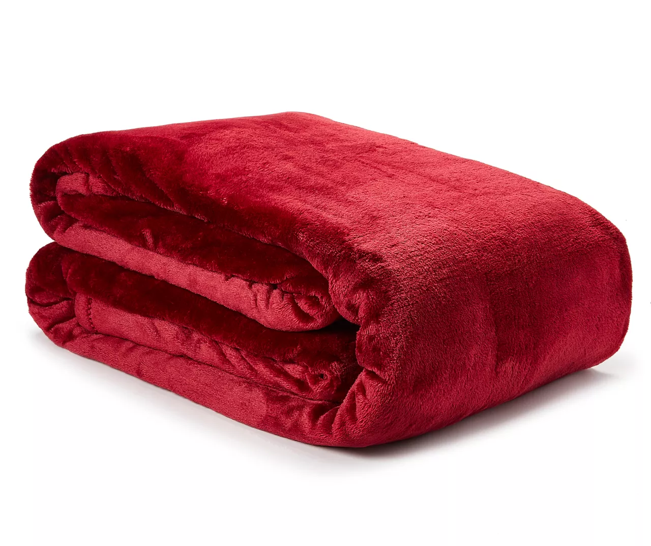 Deep Red Plaid Velvet Plush Twin/Full Blanket - Image 2