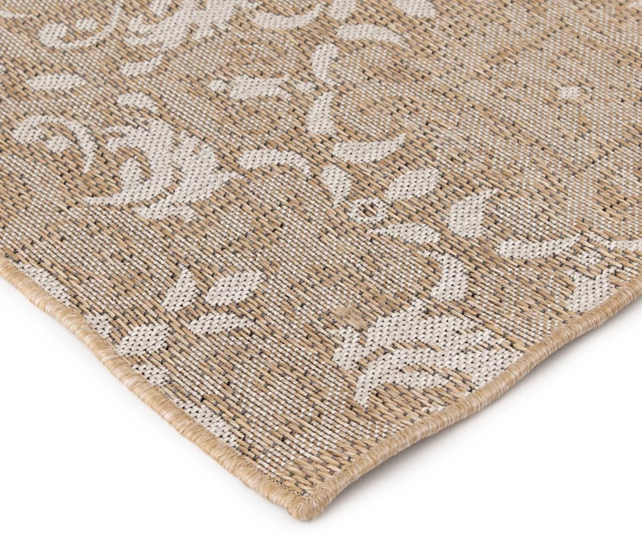 Broyhill Sandpointe Tan & Ecru Damask Outdoor Area Rug - Image 4