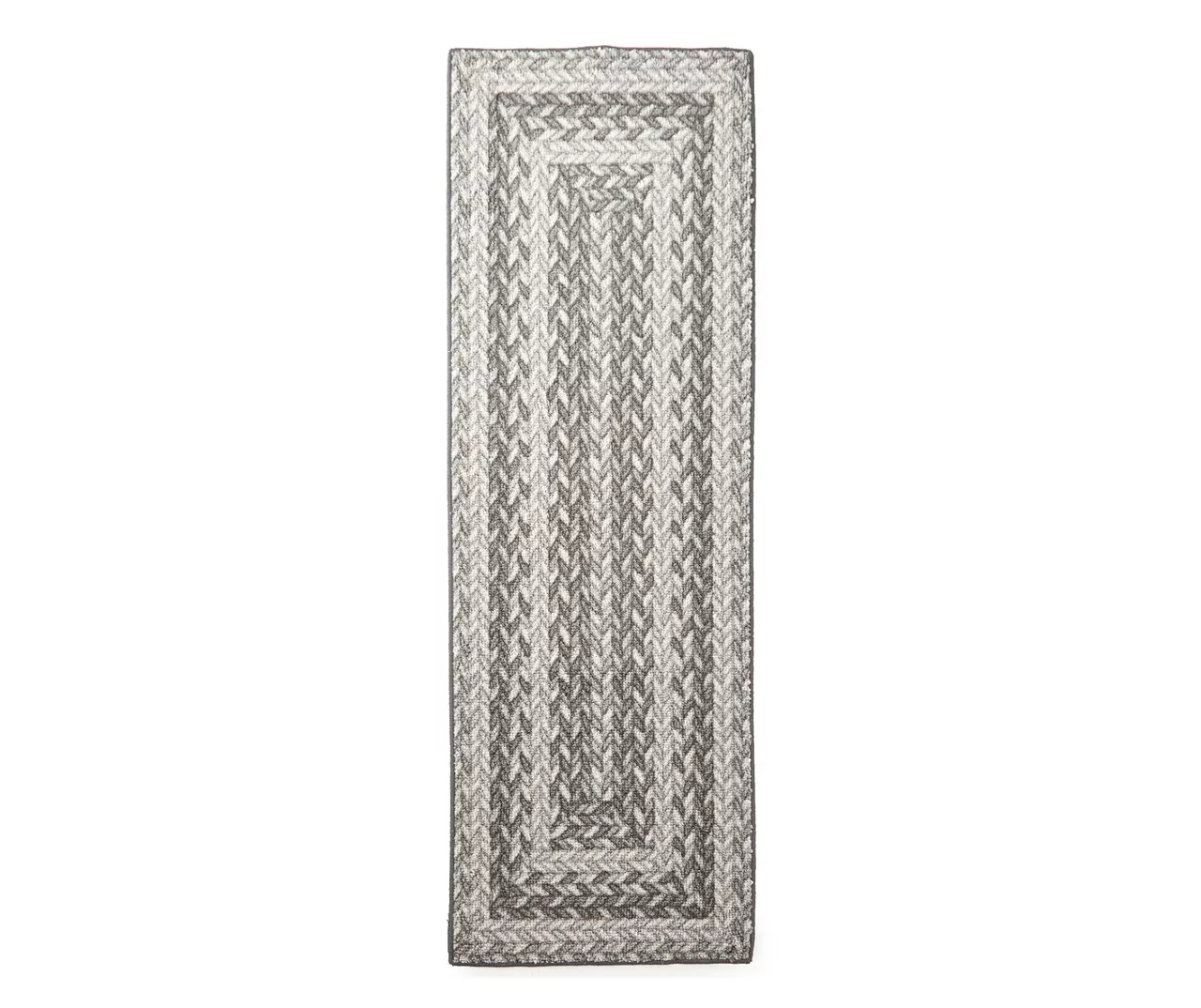 Broyhill Gray Braided Print Accent Rug - Image 2