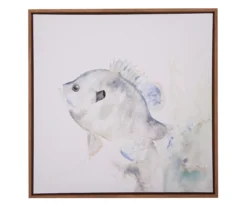 Blue & Brown Fish 2 Framed Canvas