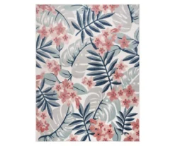 Broyhill Nauru Blue & Pink Floral Outdoor Area Rug