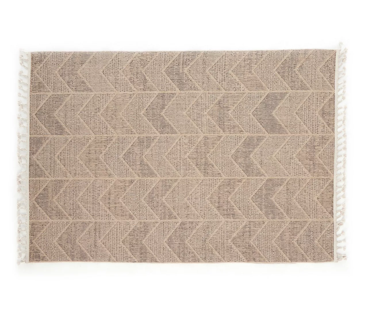 Jani Brown Chevron Outdoor Area Rug, (6' X 9')