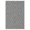 Jani Lagos Gray Geometric Outdoor Area Rug, (5' X 7')
