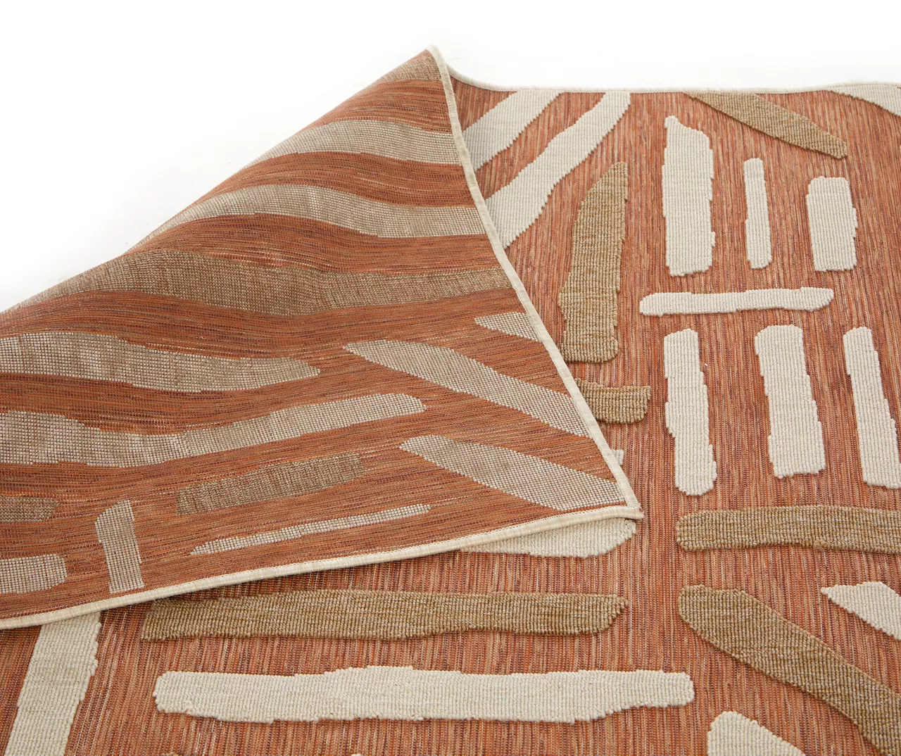 Evora Brick Abstract Outdoor Area Rug, (5' X 7') - Image 2