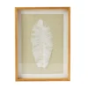 New Beginnings Green & White Feather Framed Wall Art