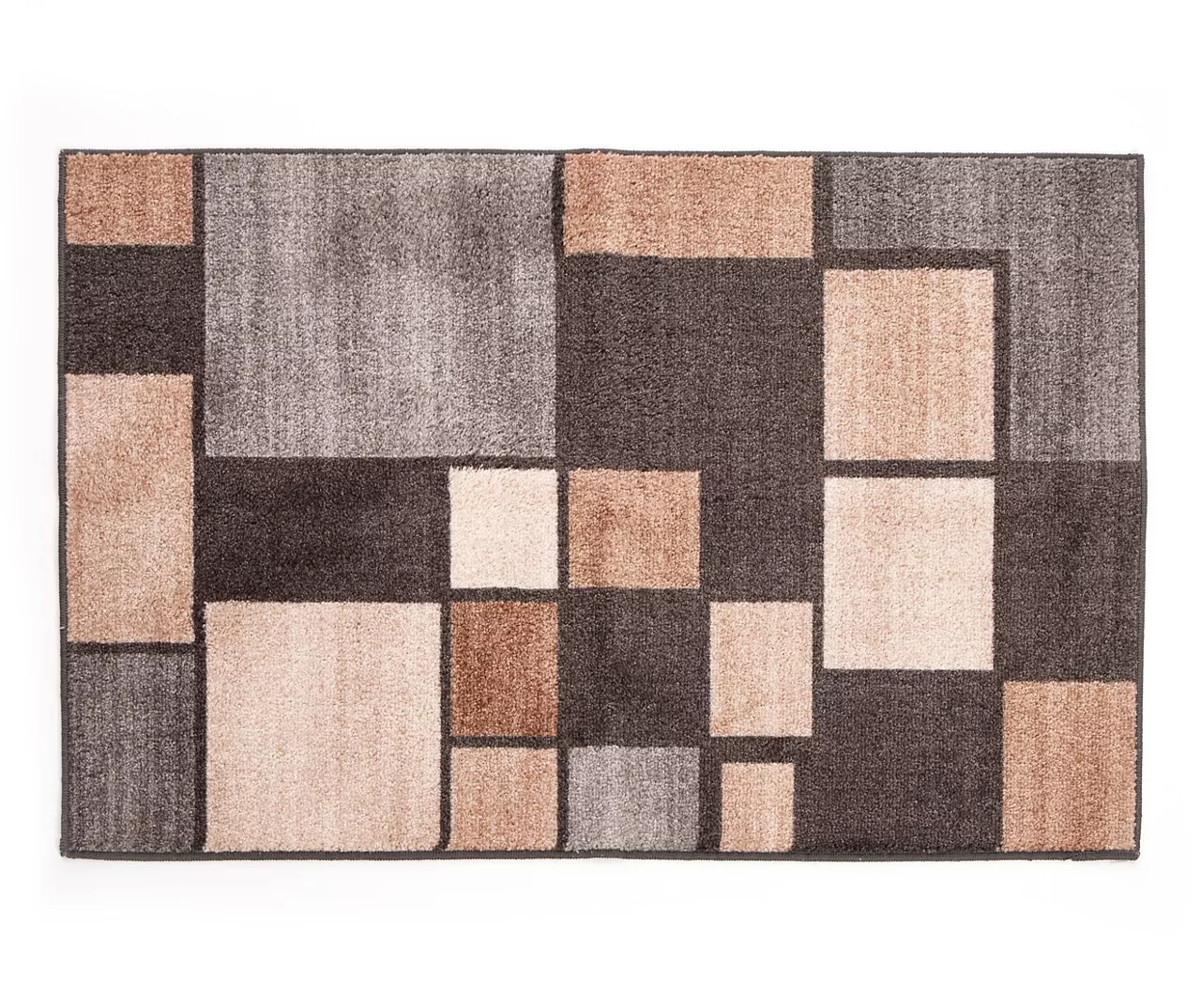 Broyhill Gray & Taupe Color Block Accent Rug - Image 2