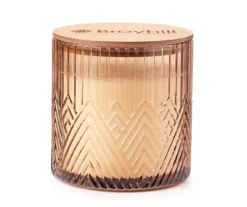 Peach Mandarin Orange Geometric Glass Jar Candle, 16 Oz.