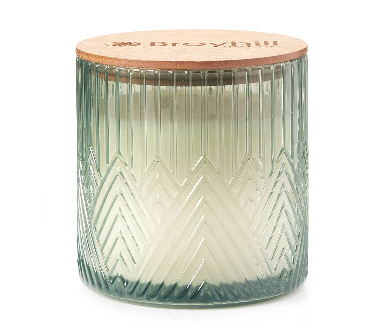 Pistachio Buttercream Green Geometric Glass Jar Candle, 16 Oz.
