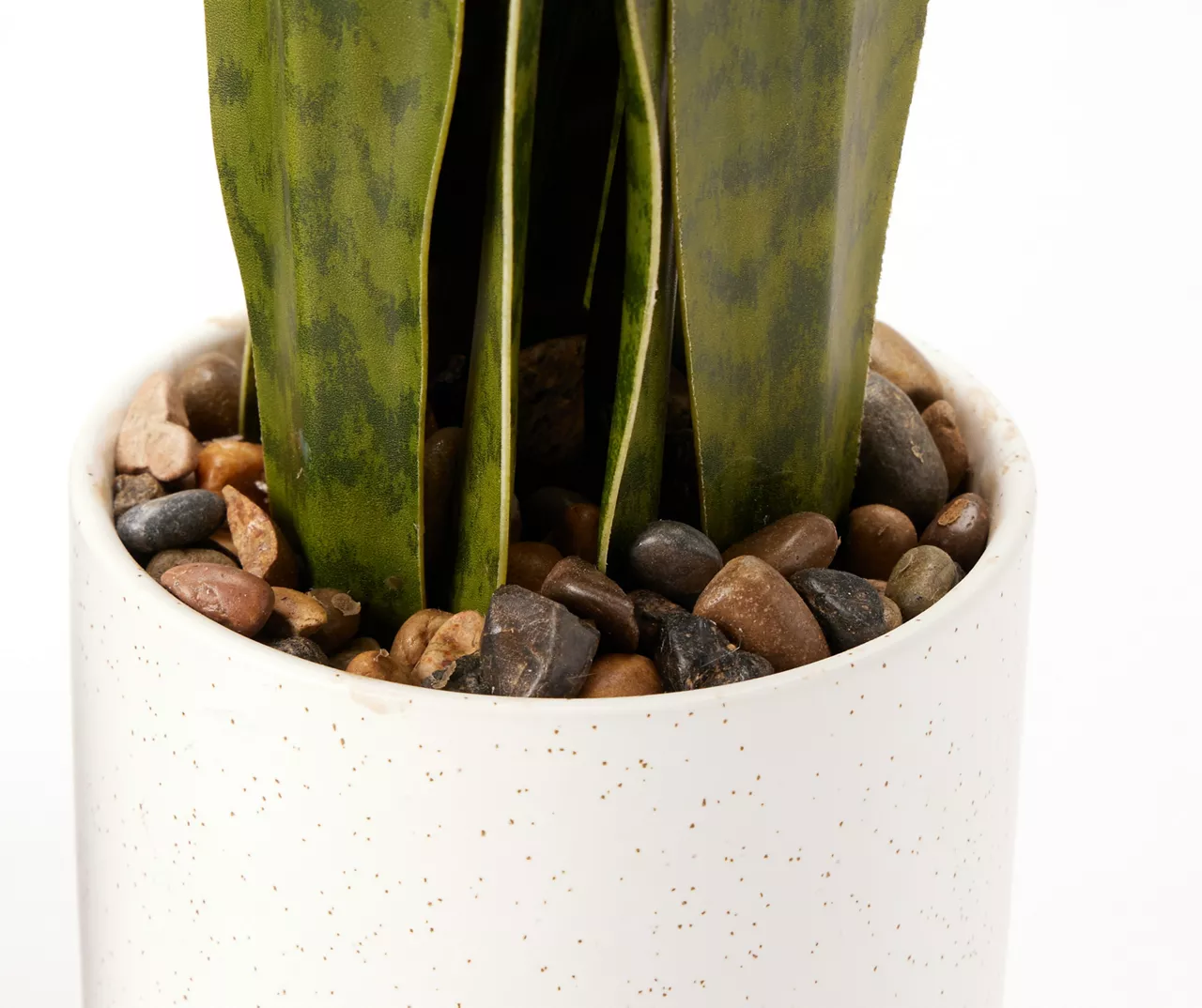 Wild Sedona Artificial Snake Plant With White Ceramic Pot - Image 2