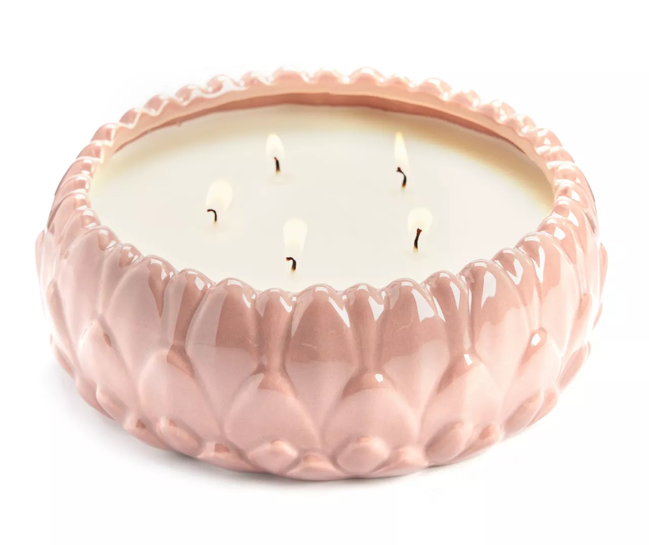 Homeward Vanilla Macaroon 5-Wick Lotus Ceramic Candle, 33 Oz. - Image 2