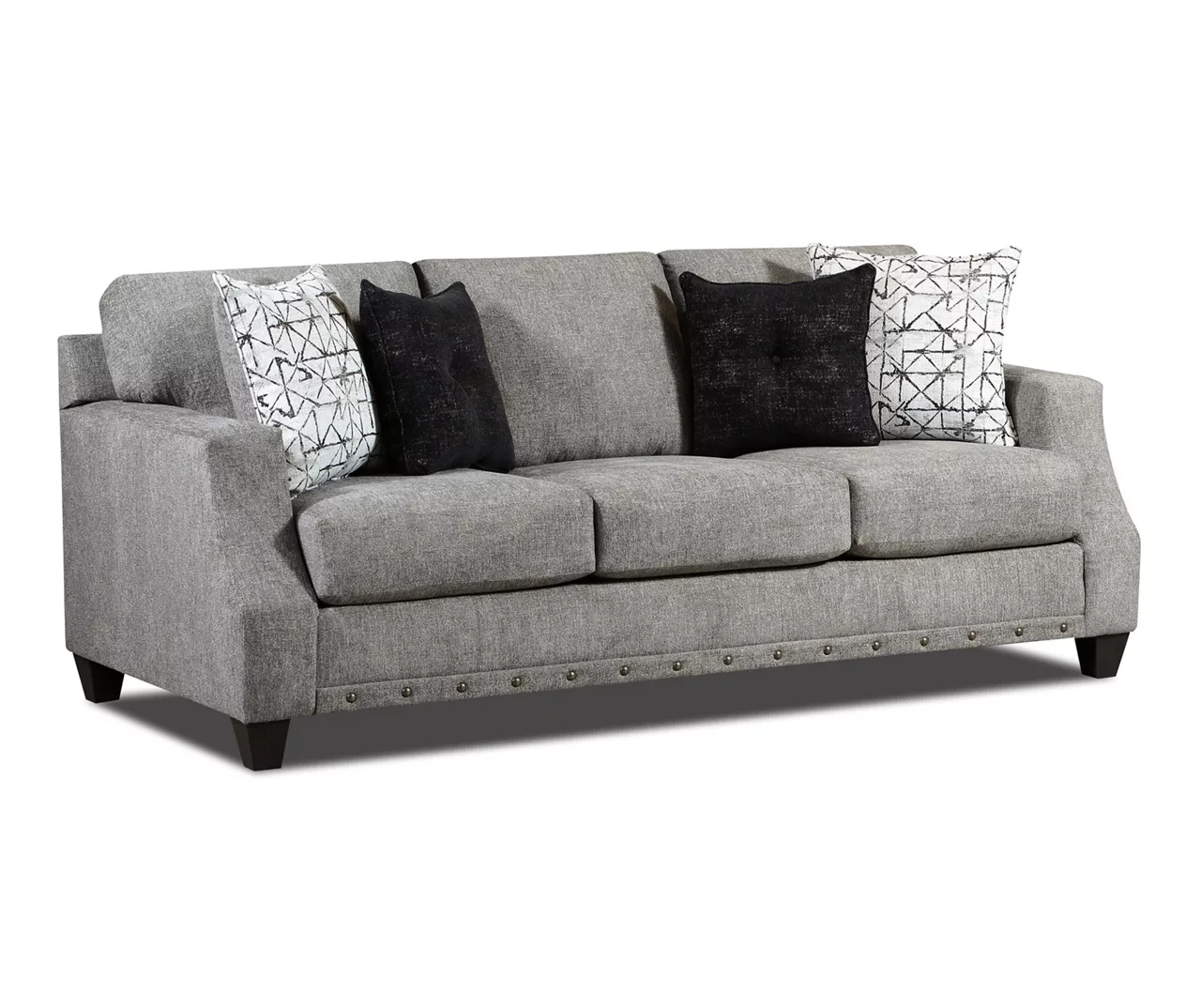 Alexandria Gray Chenille Sofa - Image 2