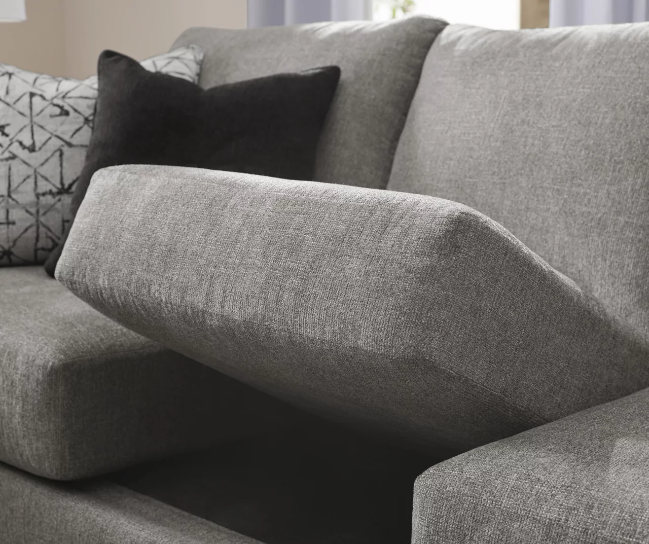 Alexandria Gray Chenille Sofa - Image 4