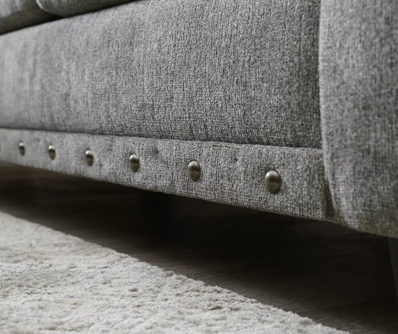Alexandria Gray Chenille Sofa - Image 5