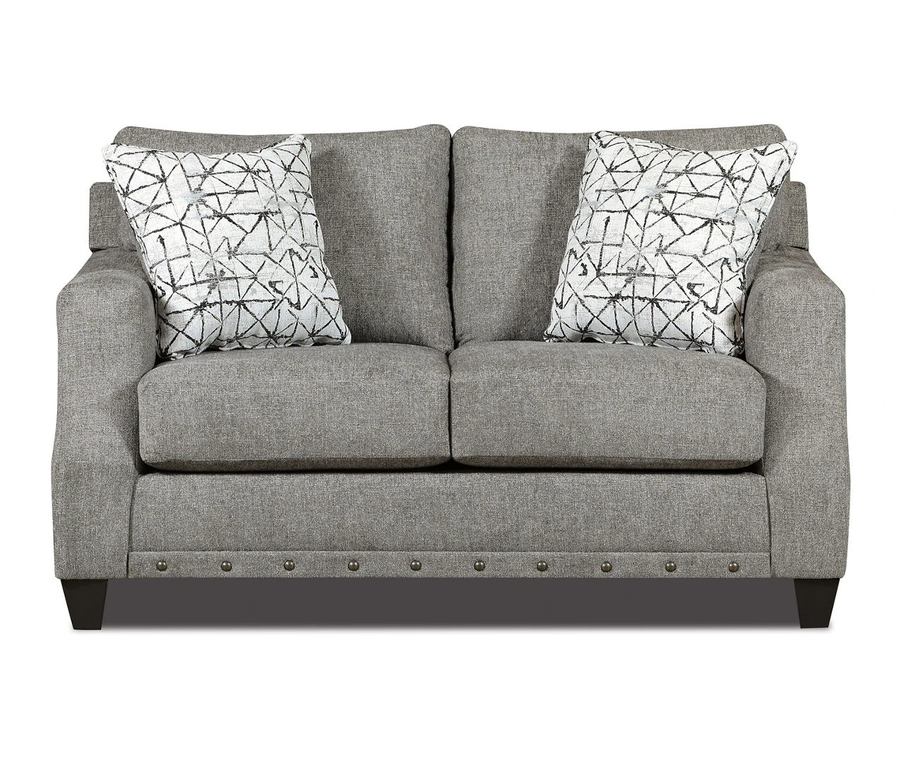 Alexandria Gray Chenille Loveseat