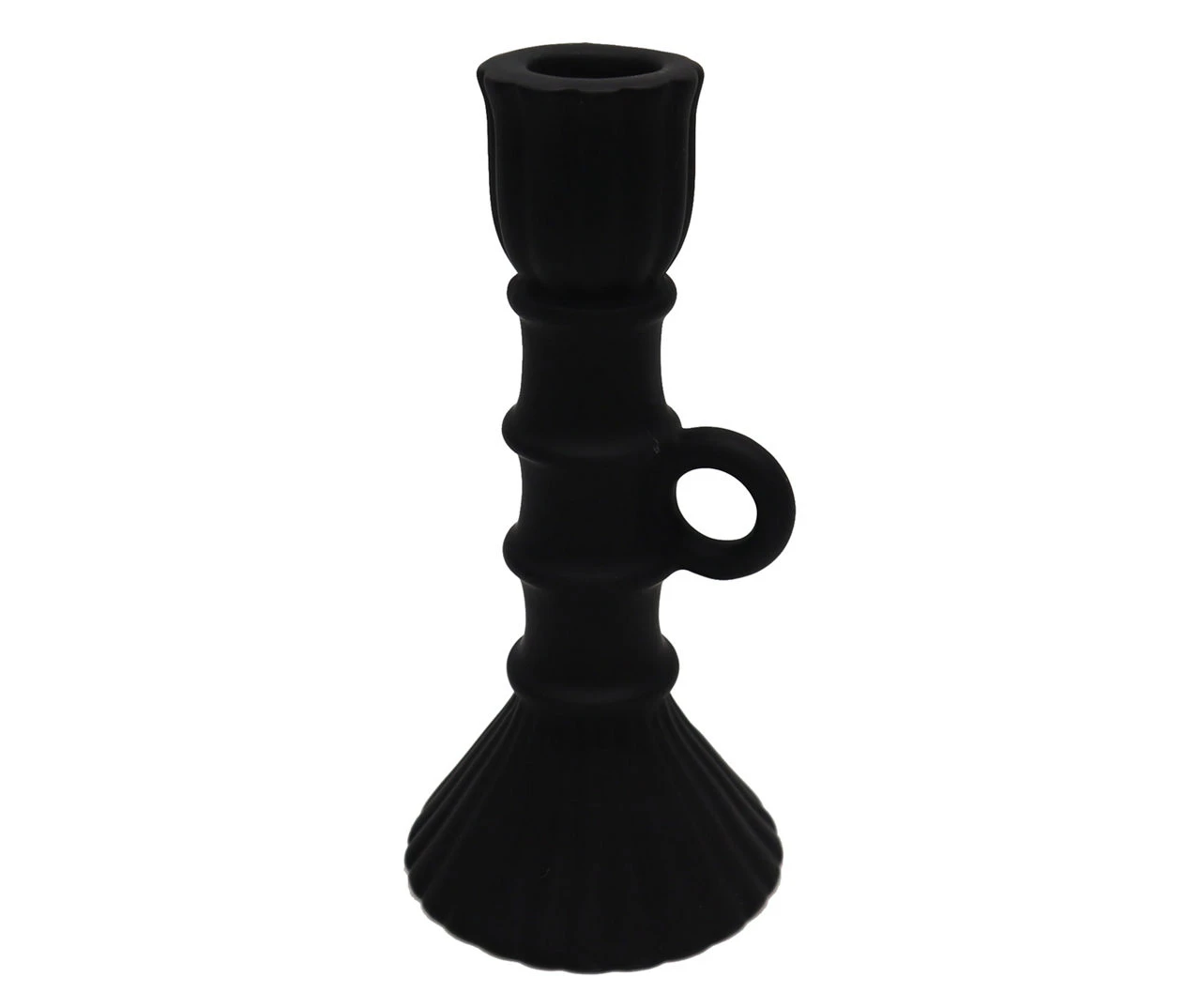Broyhill Homeward Black Ceramic Taper Candle Holder